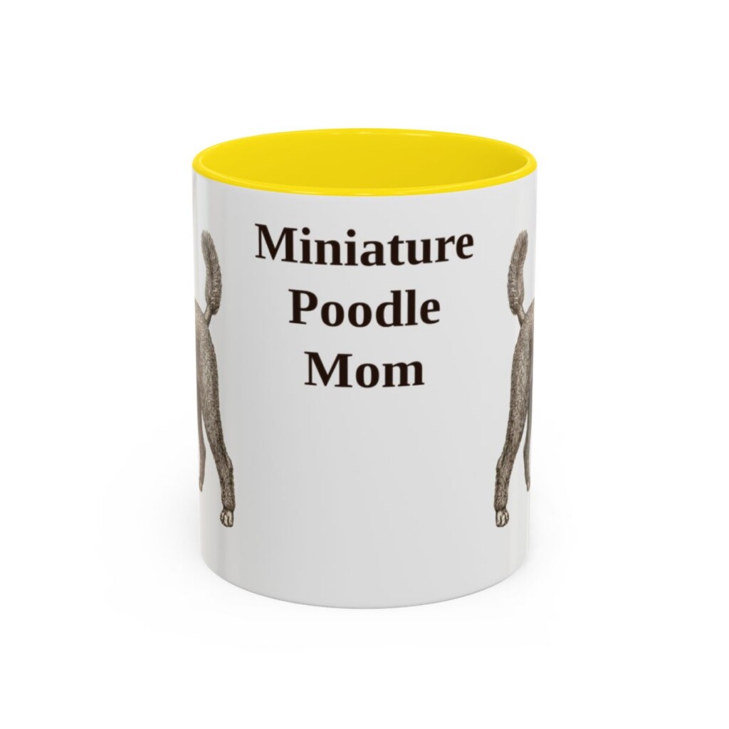 11oz miniature poodle mug, Yellow