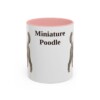 11oz Miniature Poodle Mug, Pink, front view