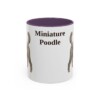 11oz Miniature Poodle Mug, Purple, front view