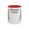 11oz Miniature Poodle Mug, Red, front view
