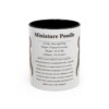 11oz Miniature Poodle Mug, Black, front view