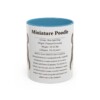 11oz Miniature Poodle Mug, Light Blue, front view