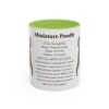 11oz Miniature Poodle Mug, Light Green, front view