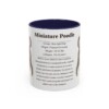 11oz Miniature Poodle Mug, Navy, front view