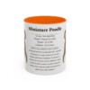 11oz Miniature Poodle Mug, Orange, front view