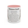 11oz Miniature Poodle Mug, Pink, front view