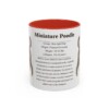 11oz Miniature Poodle Mug, Red, front view