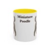 11oz Miniature Poodle Mug, Yellow, front view