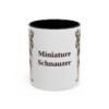 11oz Miniature Schnauzer Mug, Black, front view