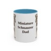 11oz Miniature Schnauzer Dog Dad Mug, Light Blue, front view
