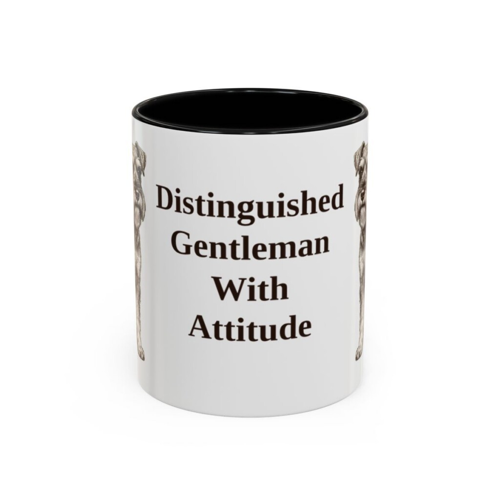 11oz Funny Miniature Schnauzer Mug, Black, front view