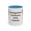 11oz Funny Miniature Schnauzer Mug, Light Blue, front view