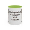 11oz Funny Miniature Schnauzer Mug, Light Green, front view