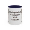 11oz Funny Miniature Schnauzer Mug, Navy, front view