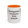 11oz Funny Miniature Schnauzer Mug, Orange, front view