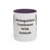 11oz Funny Miniature Schnauzer Mug, Purple, front view