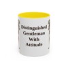 11oz Funny Miniature Schnauzer Mug, Yellow, front view