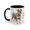 11oz Miniature Schnauzer Latin Mug, Black, left side view