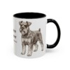 11oz Miniature Schnauzer Latin Mug, Black, right side view