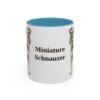 11oz Miniature Schnauzer Mug, Light Blue, front view
