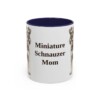 11oz-miniature-schnauzer-mug-mom-navy 11oz Miniature Schnauzer Dog Mom Mug, Navy, front view