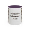 11oz-miniature-schnauzer-mug-mom-purple 11oz Miniature Schnauzer Dog Mom Mug, Purple, front view