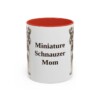11oz-miniature-schnauzer-mug-mom-red 11oz Miniature Schnauzer Dog Mom Mug, Red, front view