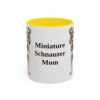 11oz-miniature-schnauzer-mug-mom-yellow 11oz Miniature Schnauzer Dog Mom Mug, Yellow, front view