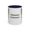 11oz Miniature Schnauzer Mug, Navy, front view