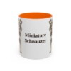 11oz Miniature Schnauzer Mug, Orange, front view