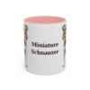 11oz Miniature Schnauzer Mug, Pink, front view