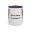 11oz Miniature Schnauzer Mug, Purple, front view