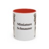 11oz Miniature Schnauzer Mug, Red, front view