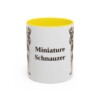 11oz Miniature Schnauzer Mug, Yellow, front view