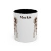 11oz Morkie Mug, Black, front view