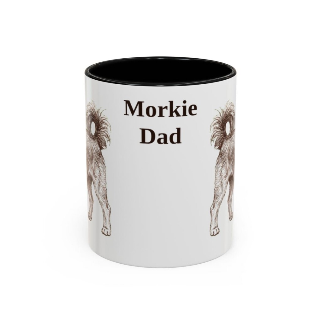 11oz-morkie-mug-dad-black-front 11oz Morkie Dog Dad Mug, Black, front view