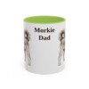 11oz-morkie-mug-dad-light-green 11oz Morkie Dog Dad Mug, Light Green, front view