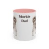11oz-morkie-mug-dad-pink 11oz Morkie Dog Dad Mug, Pink, front view