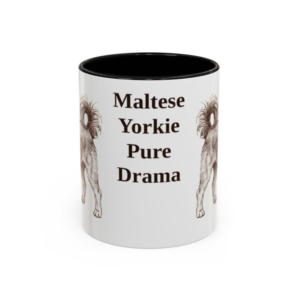 11oz-morkie-mug-humor-black-front 11oz Funny Morkie Mug, Black, front view