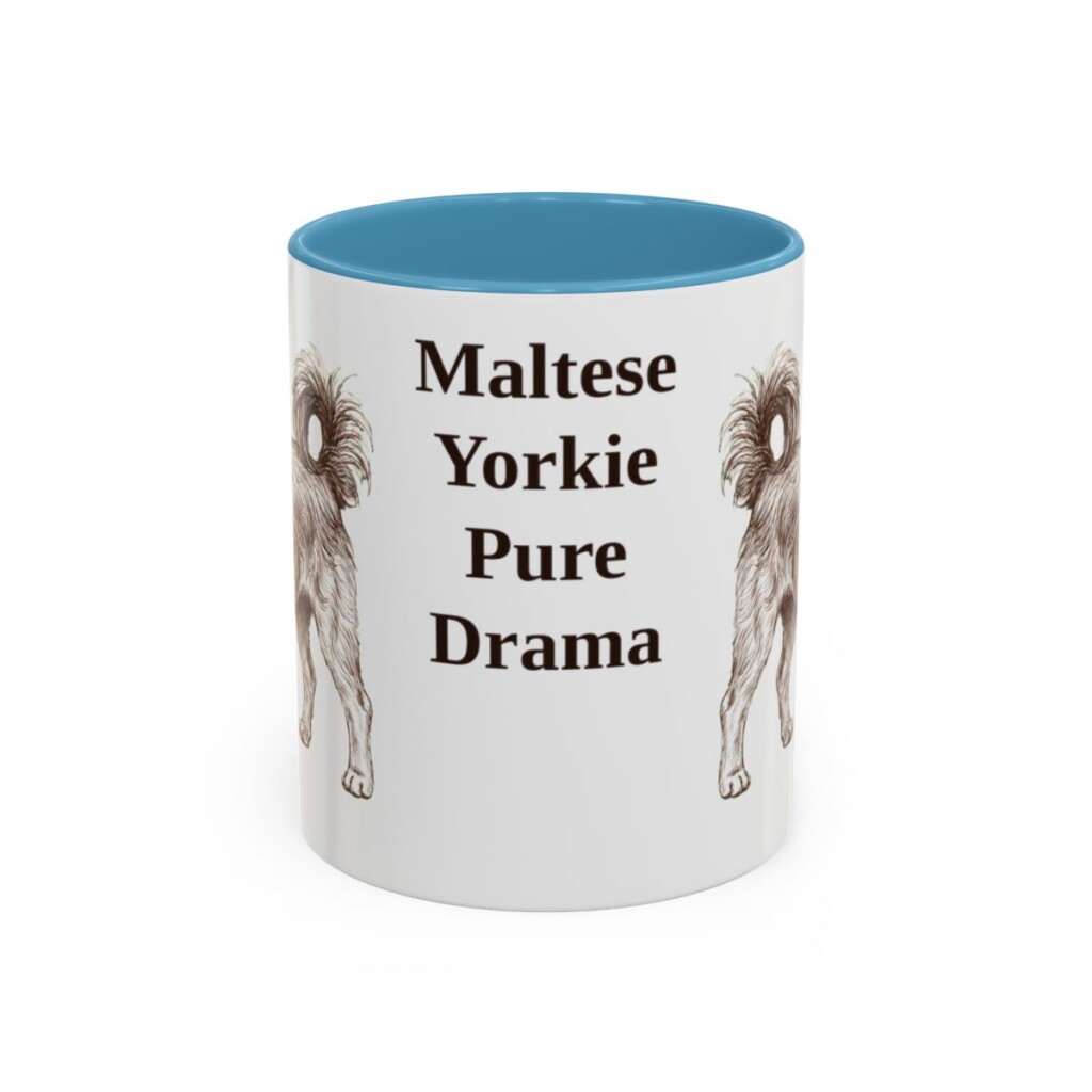 11oz-morkie-mug-humor-light-blue 11oz Funny Morkie Mug, Light Blue, front view