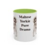 11oz-morkie-mug-humor-light-green 11oz Funny Morkie Mug, Light Green, front view