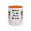11oz-morkie-mug-humor-orange 11oz Funny Morkie Mug, Orange, front view
