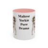 11oz-morkie-mug-humor-pink 11oz Funny Morkie Mug, Pink, front view