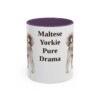 11oz-morkie-mug-humor-purple 11oz Funny Morkie Mug, Purple, front view