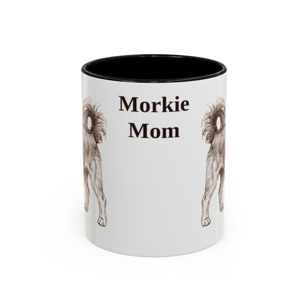 11oz Morkie Dog Mom Mug, Black, front view
