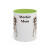 11oz Morkie Dog Mom Mug, Light Green, front view