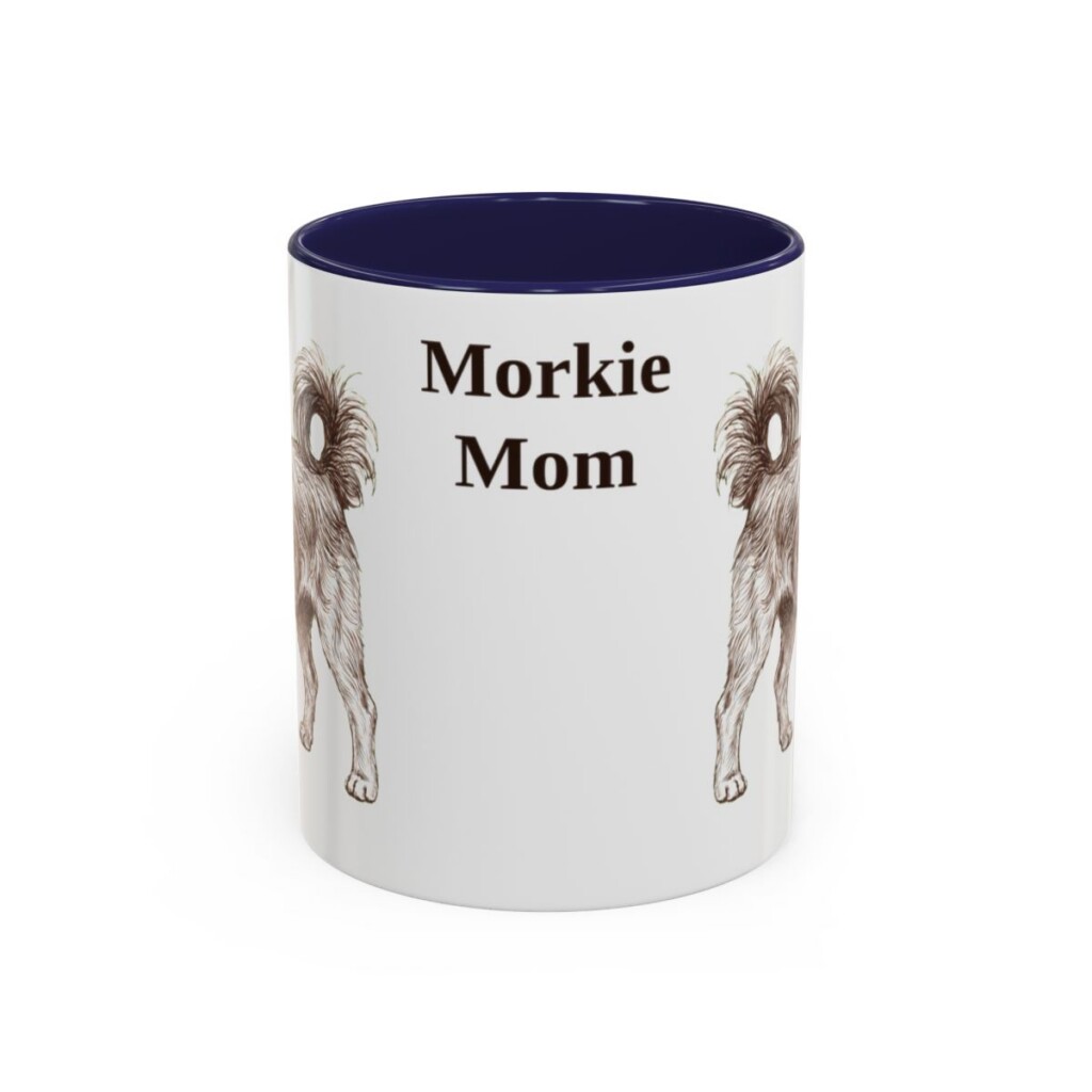 11oz Morkie Dog Mom Mug, Navy, front view