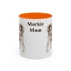 11oz Morkie Dog Mom Mug, Orange, front view