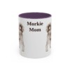 11oz Morkie Dog Mom Mug, Purple, front view