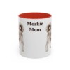 11oz Morkie Dog Mom Mug, Red, front view